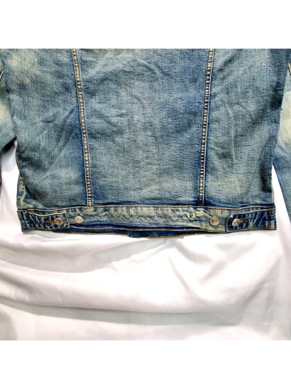 Embellish Mens Distressed Denim Jacket Size Large Blue Style EMBF121-200 NWT - Picture 12 of 15
